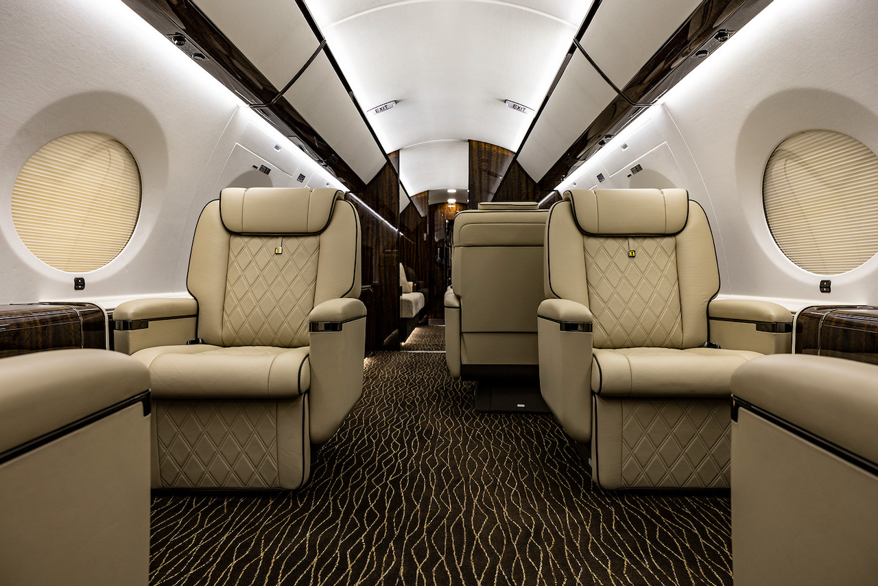 Finished G650 cabin interior detail