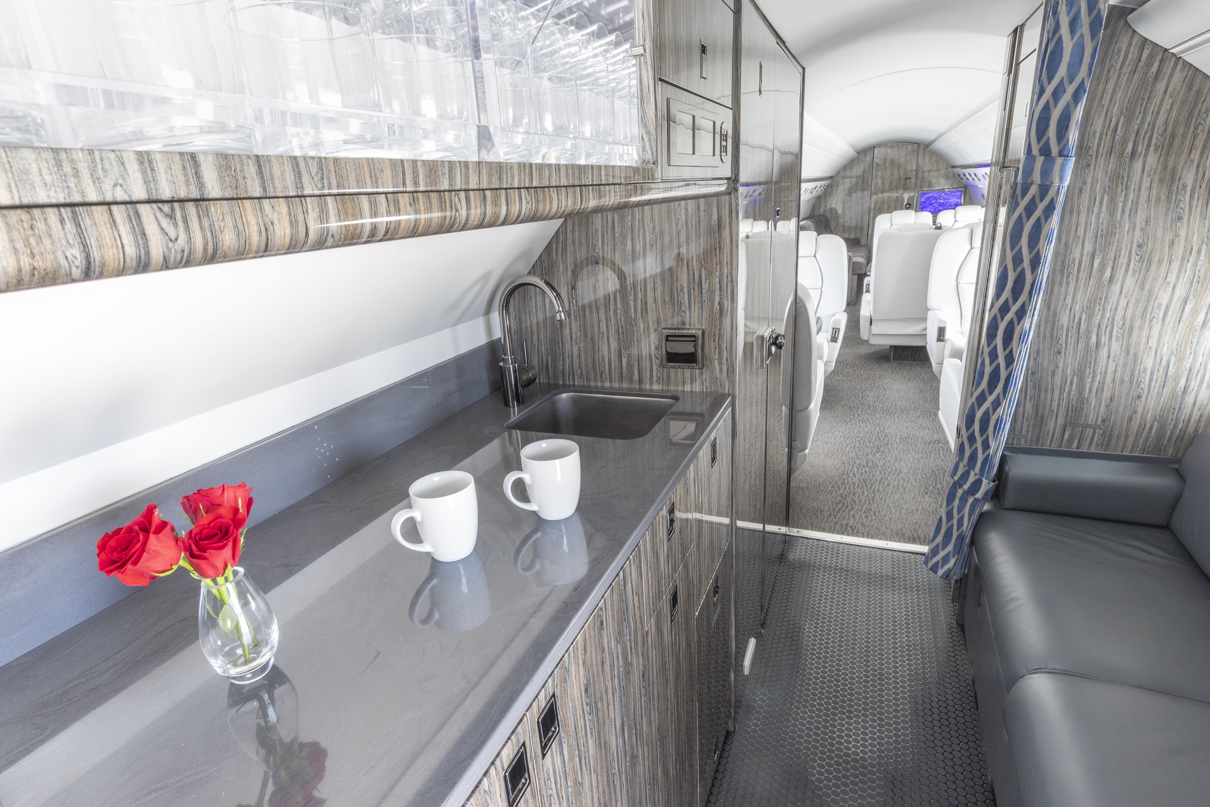 Gulfstream G-V galley after refit