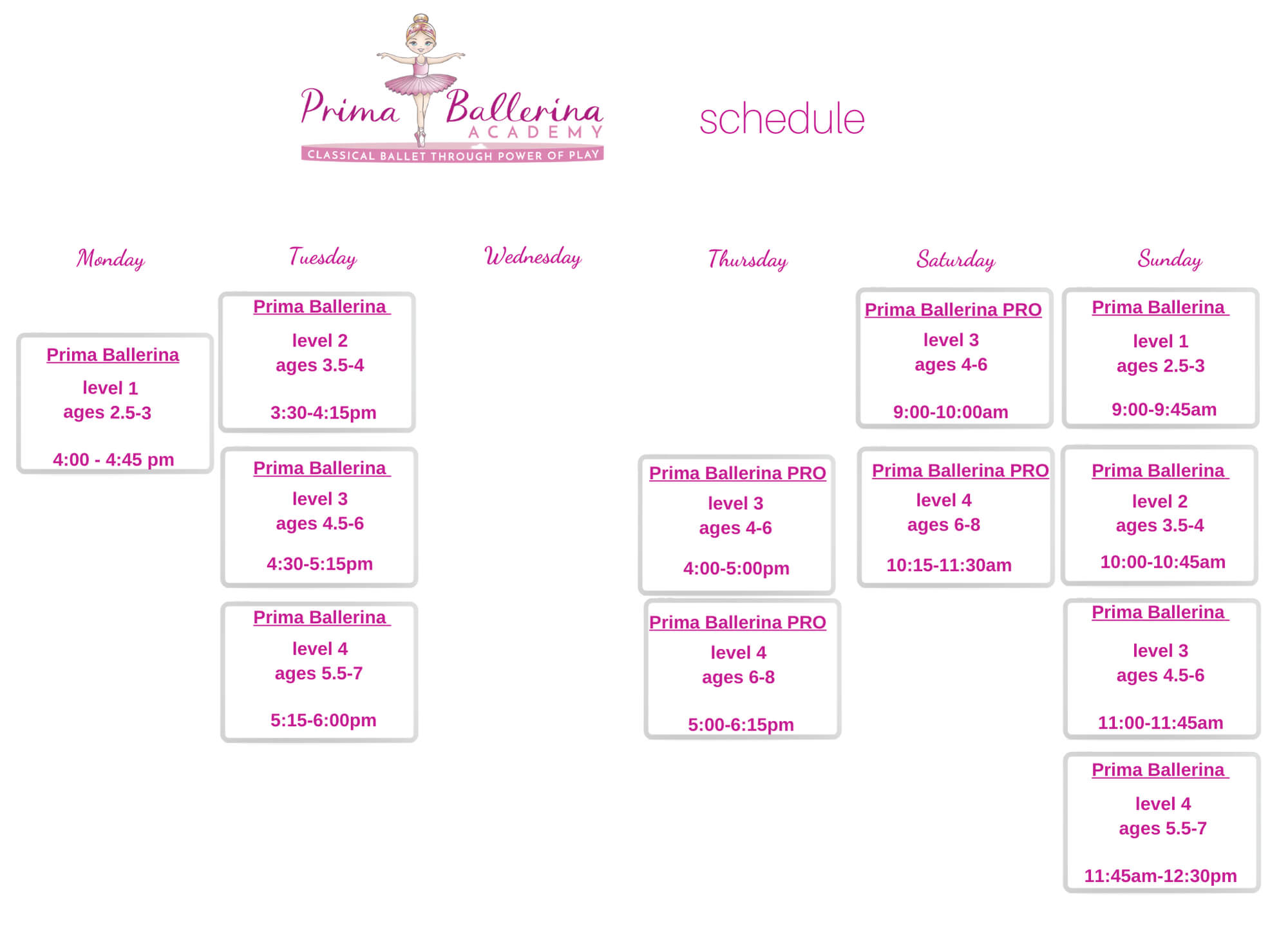 Prima Ballerina. Children Ballet Classes.