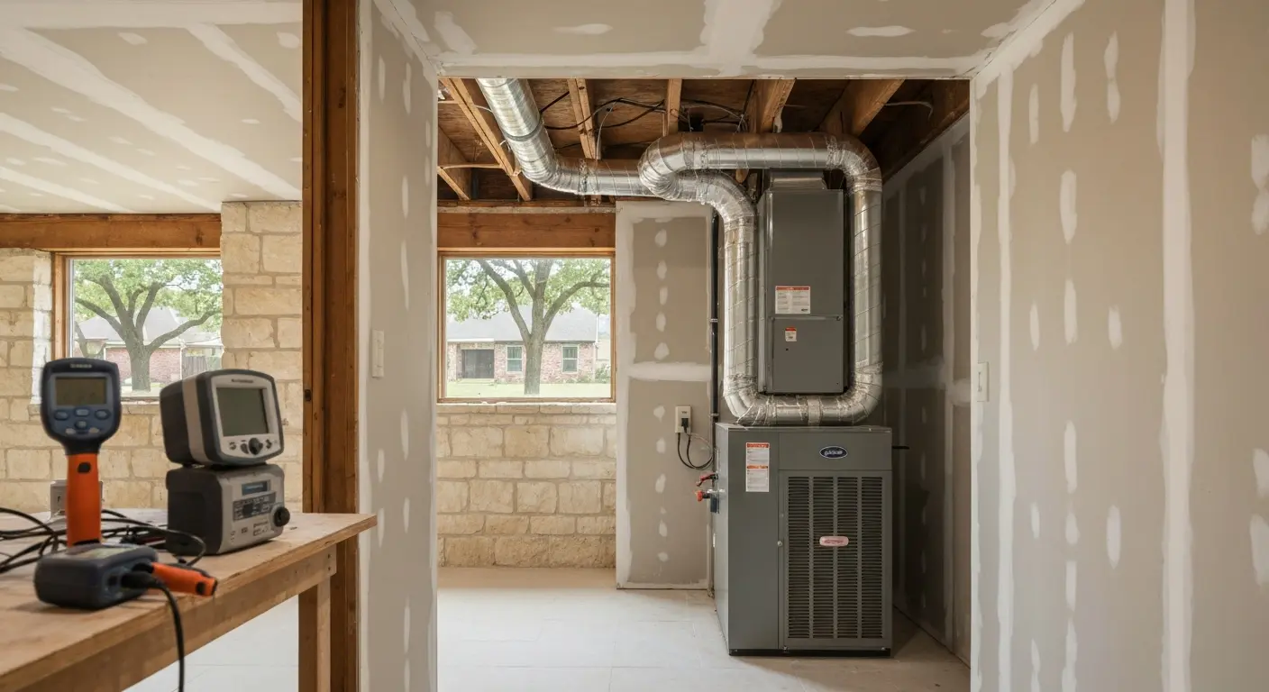 Water damage restoration and HVAC cleanup