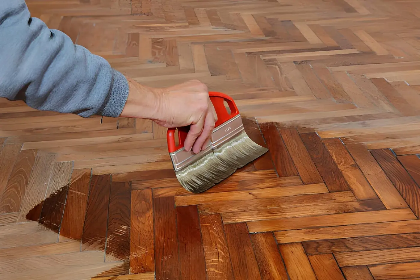 Restored wooden floor