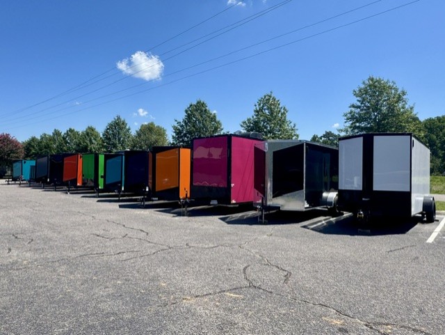 Custom exterior color enclosed trailer by Devil Dog Trailers
