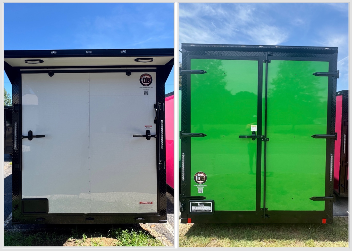 Rear ramp or barn doors on a Devil Dog Trailers build