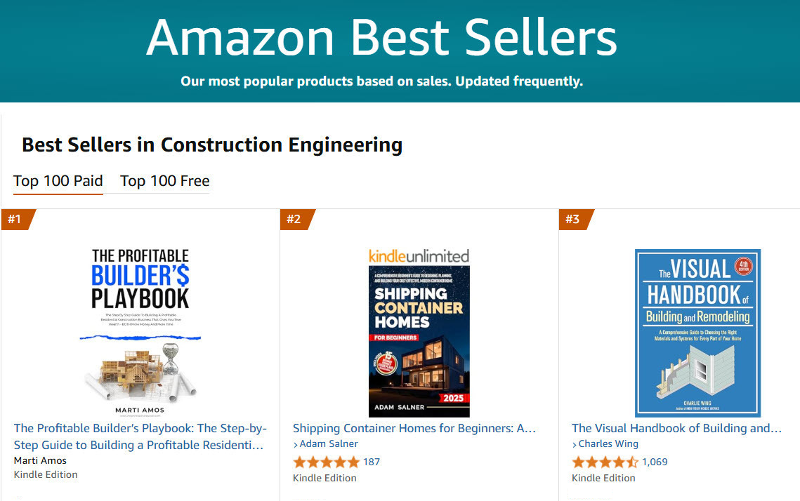 Amazon Best Seller, Construction Engineering