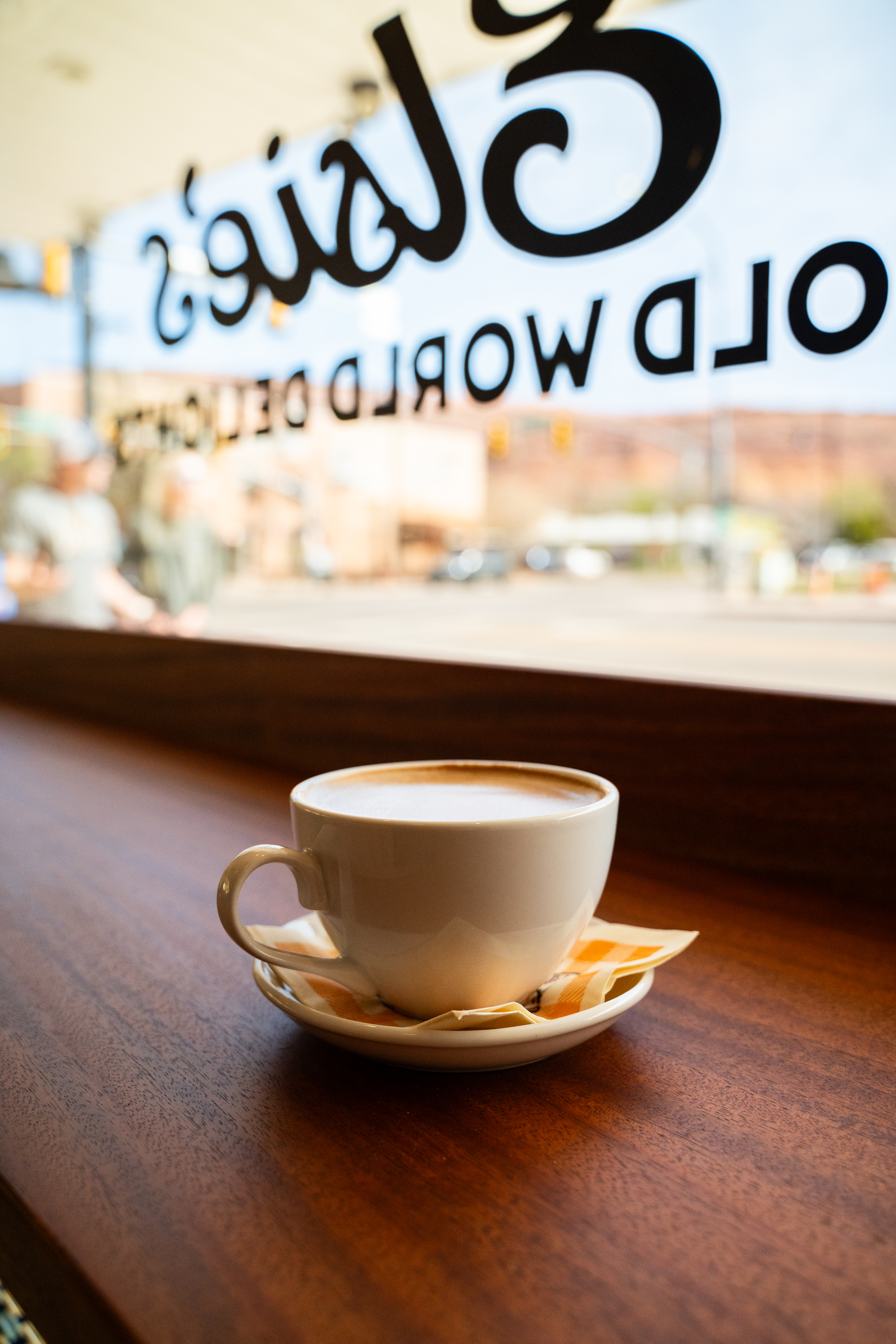 Coffee at Elsie's window