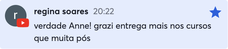 Feedback recebido de uma aluna — relato 4