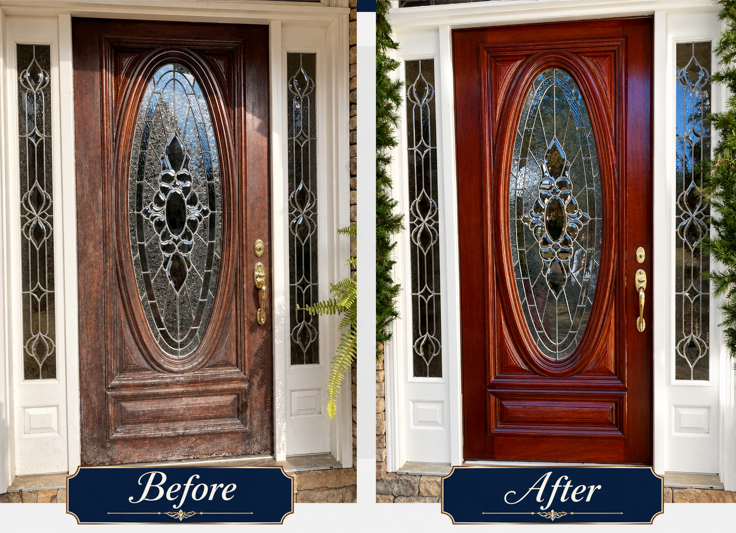 Door restoration example
