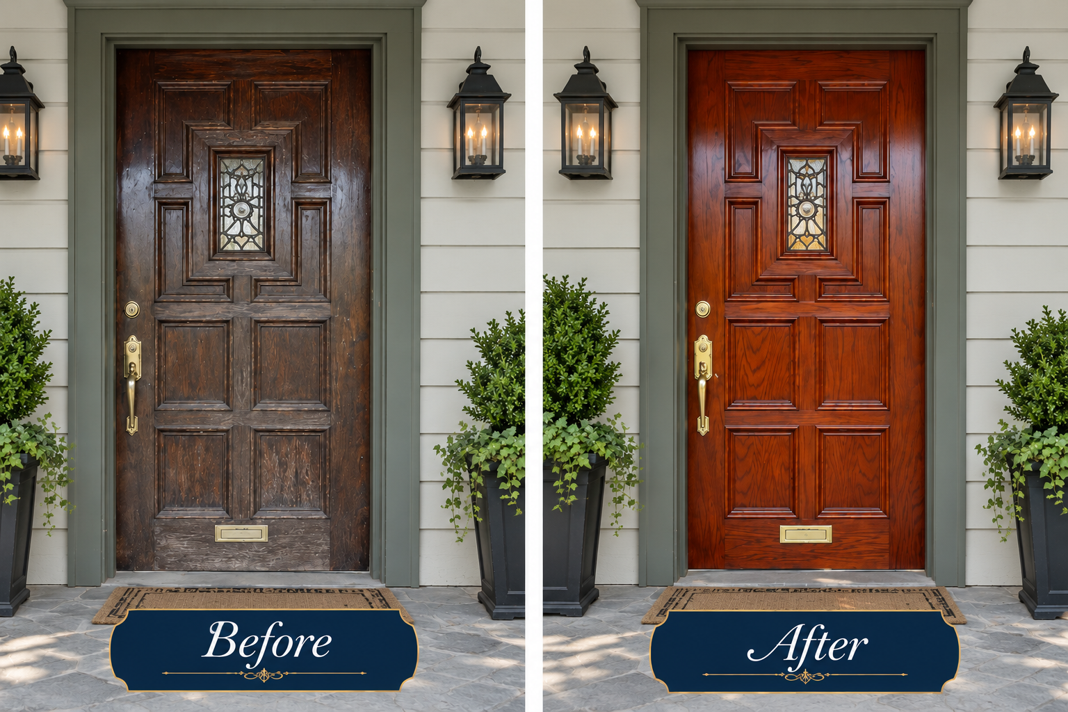 Door restoration example