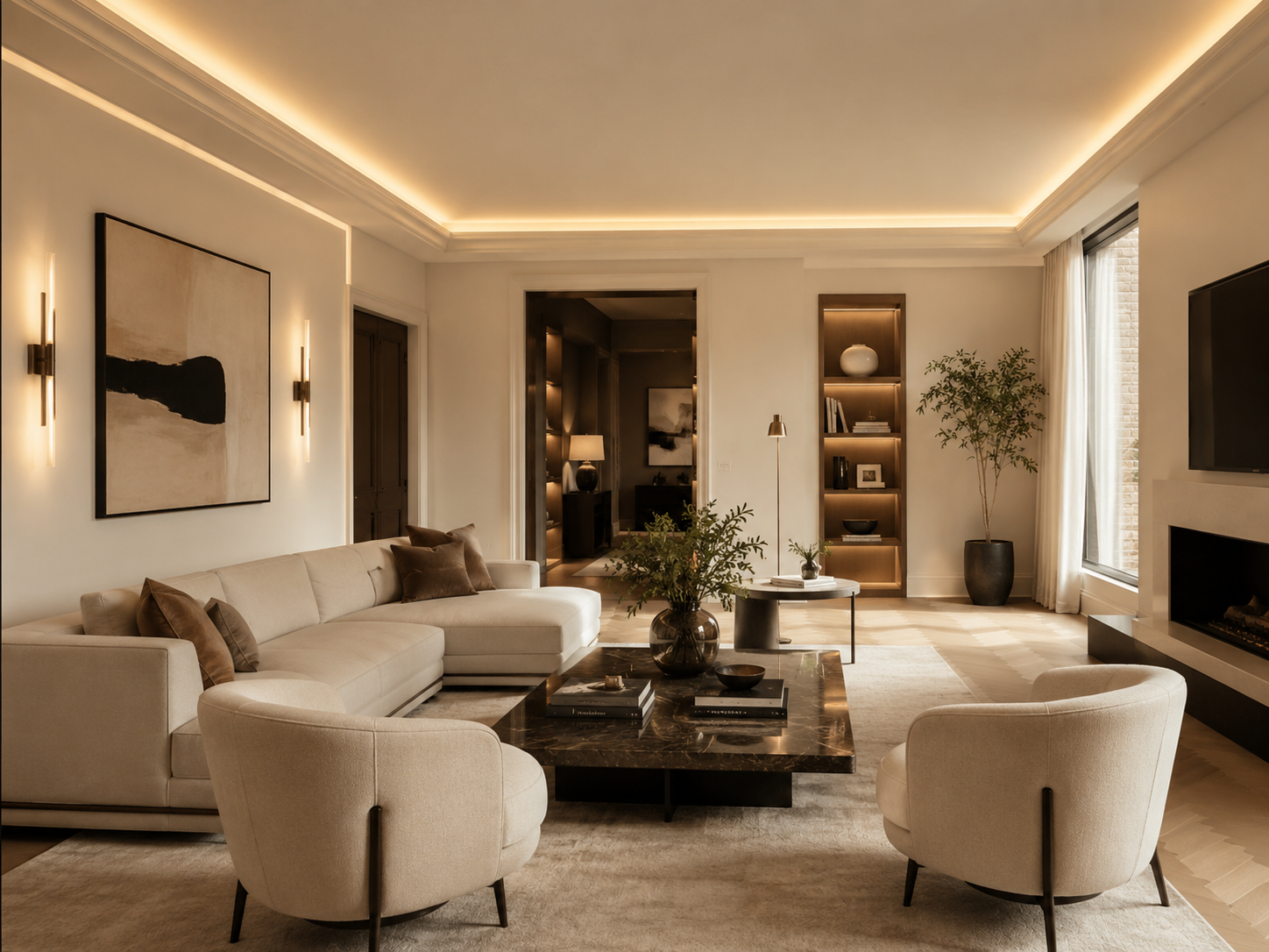 Trim and crown molding example