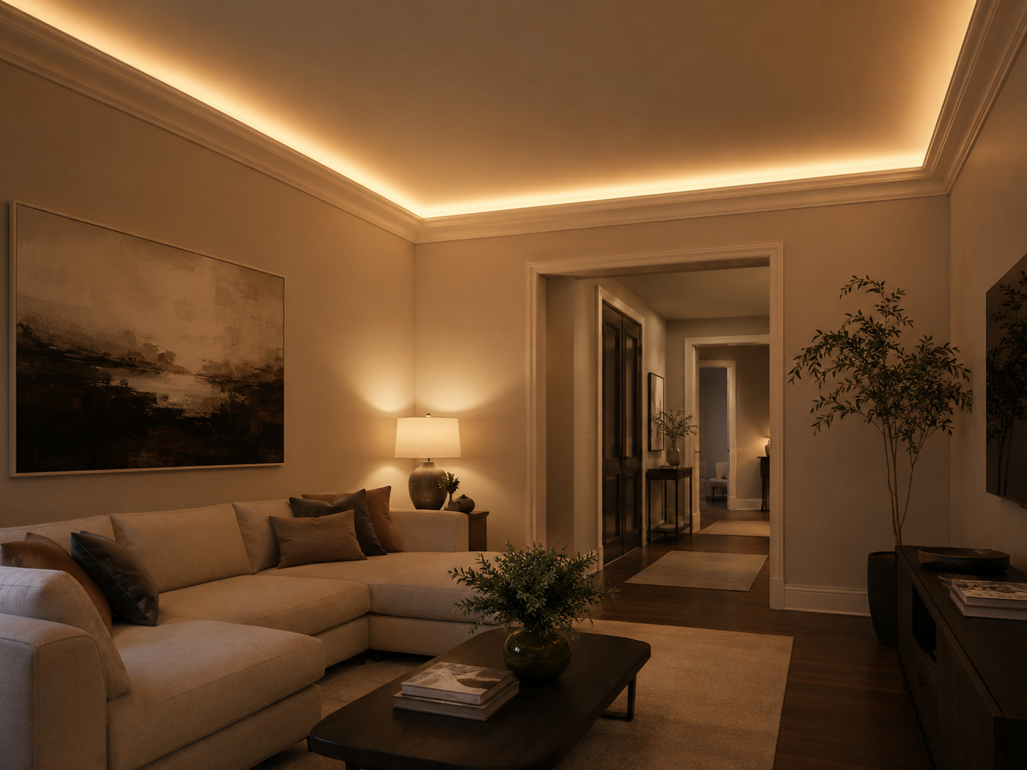 Trim and crown molding example