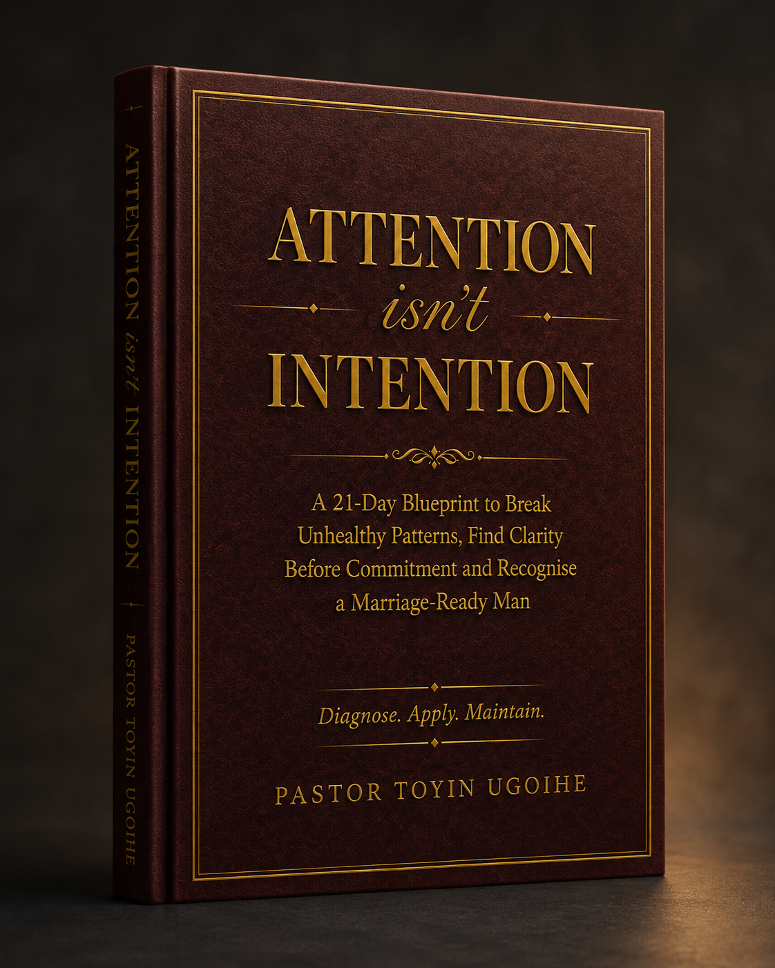 Attention Isn't Intention 3D guide and workbook mockup