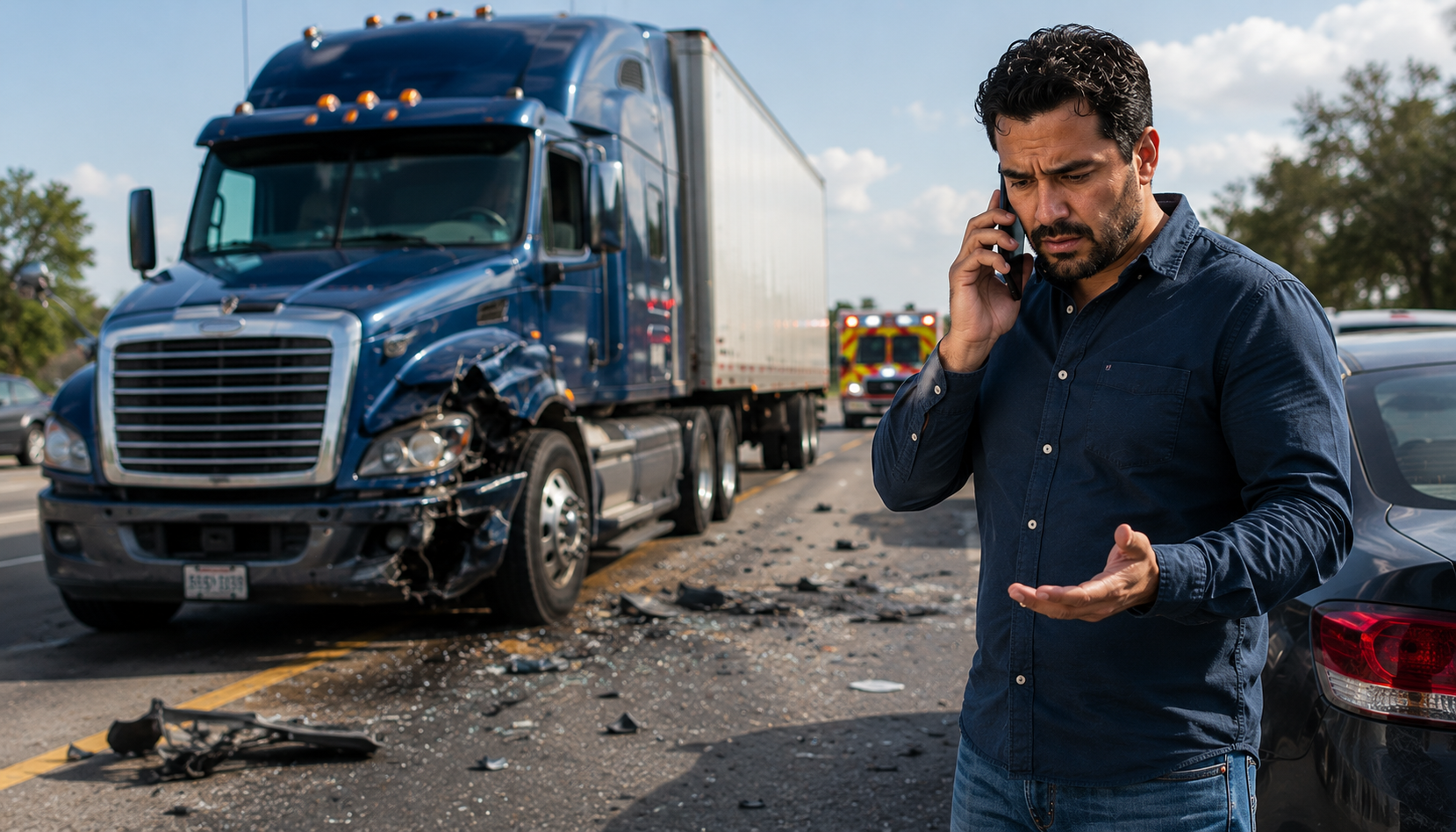 Truck accident on a South Carolina highway