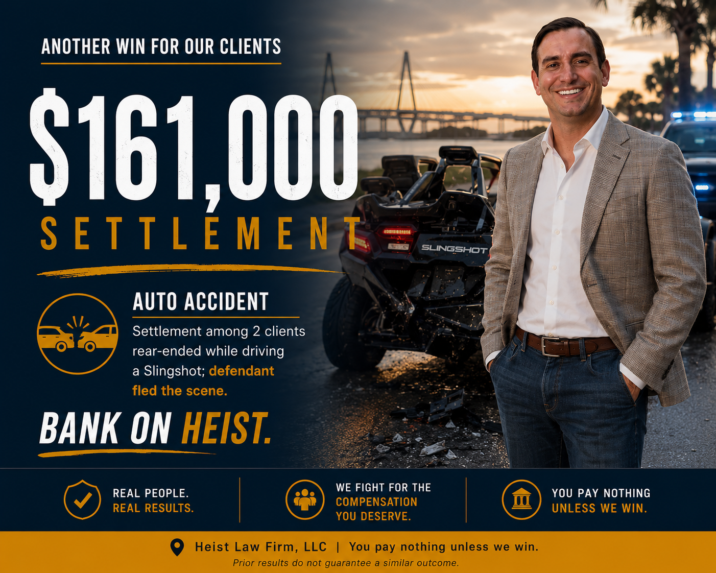 Auto Accident case result — $161K recovery