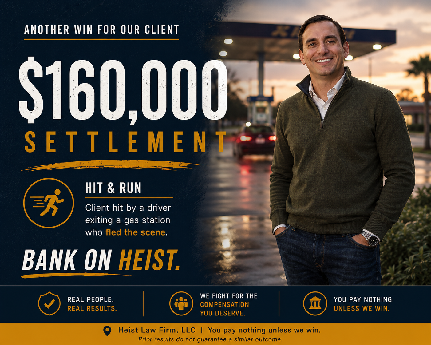 Hit & Run case result — $160K recovery