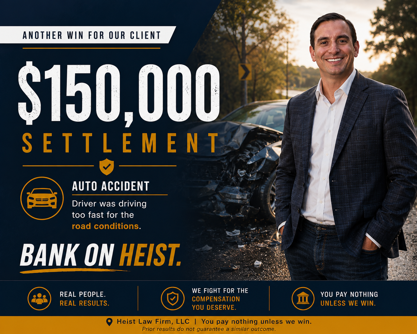 Auto Accident case result — $150K recovery