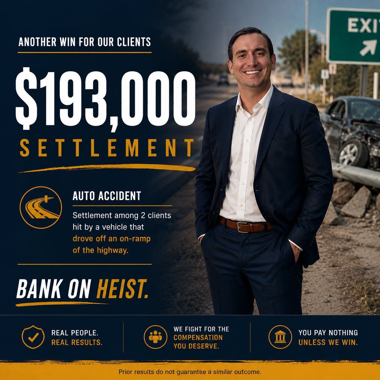 Auto Accident case result — $193K recovery