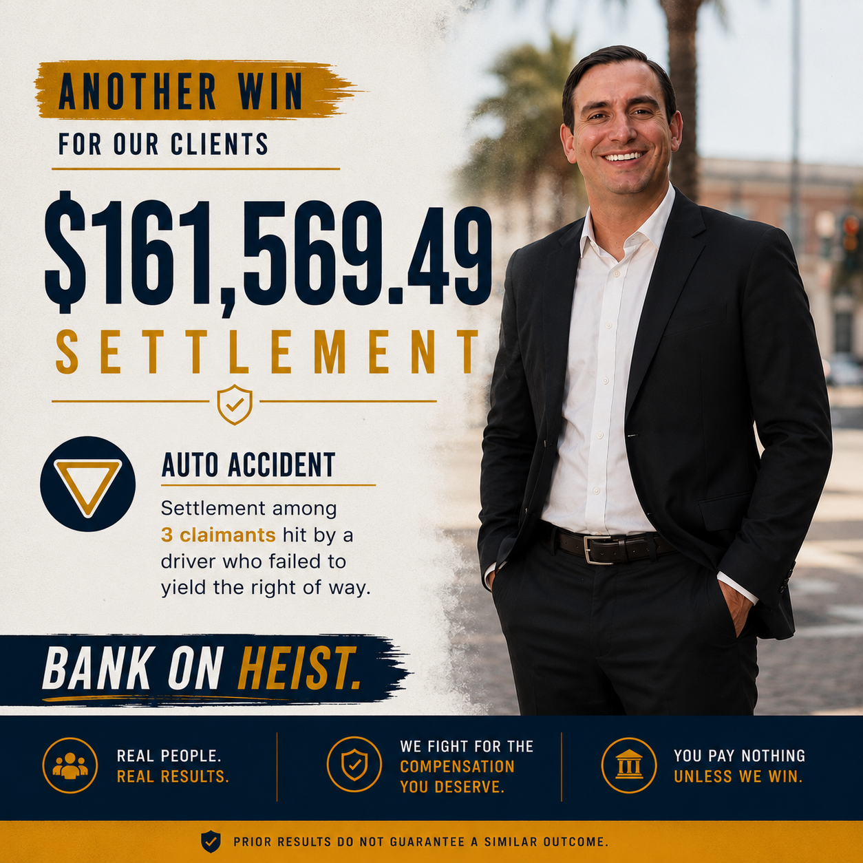 Auto Accident case result — $161K recovery