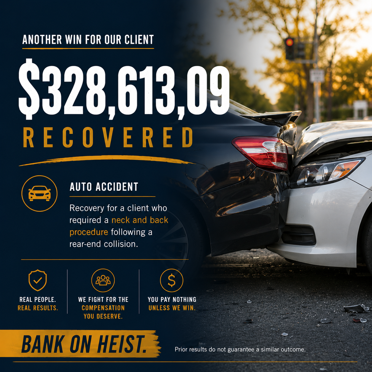 Auto Accident case result — $328K recovery