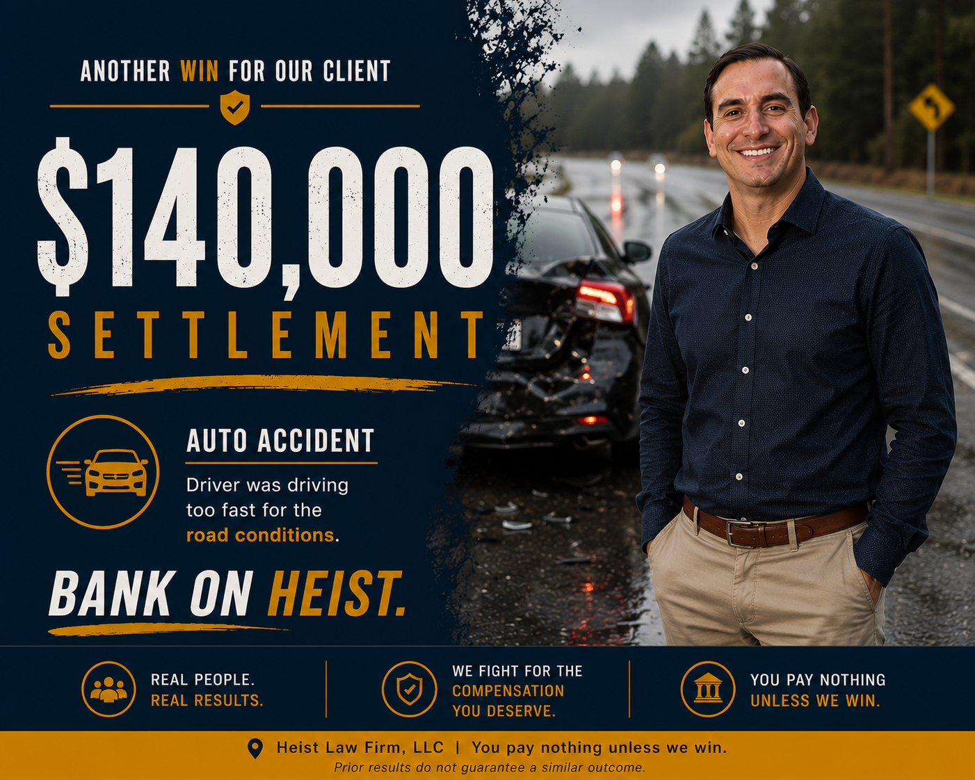 Auto Accident case result — $140K recovery