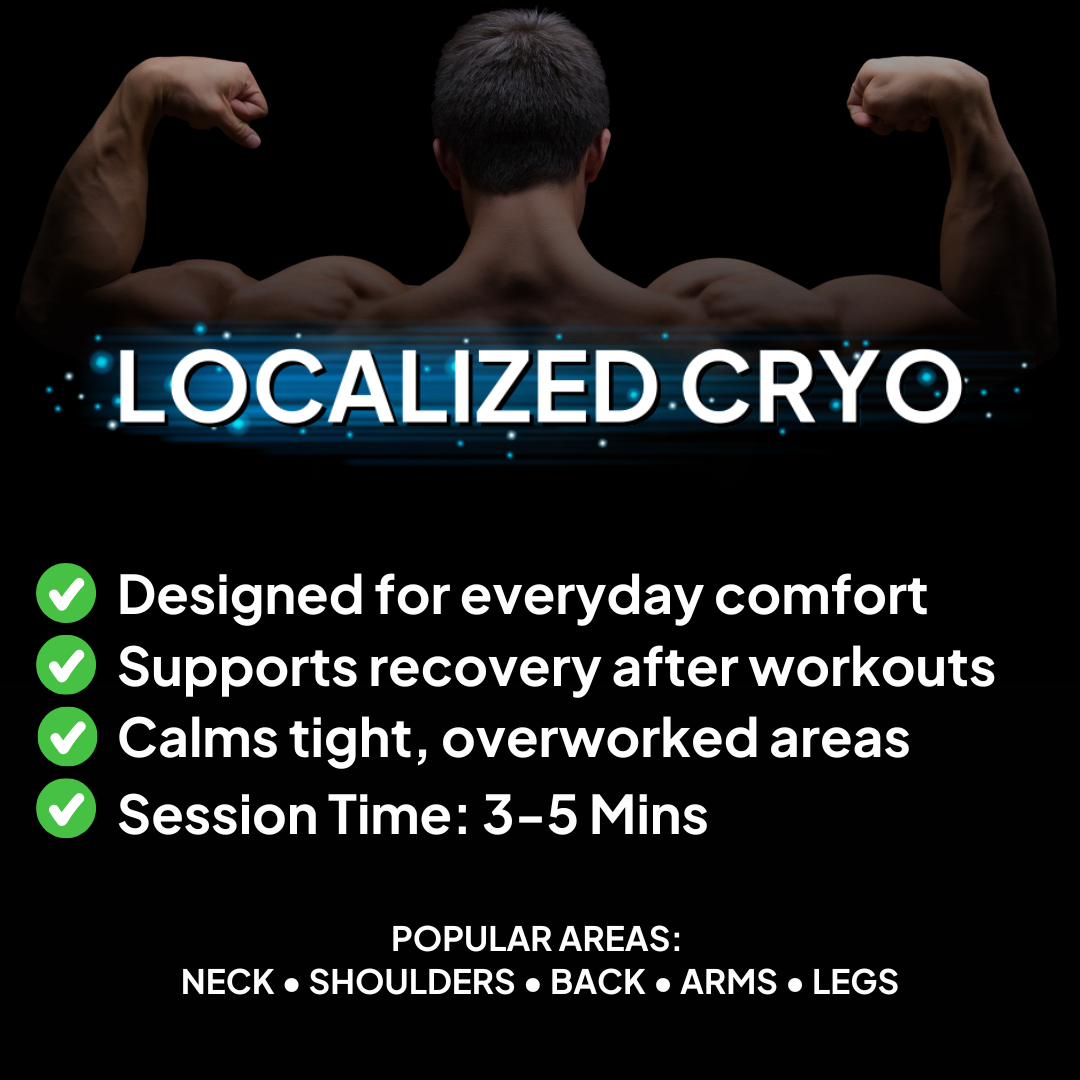 Localized cryo session focused on a targeted area for everyday comfort.