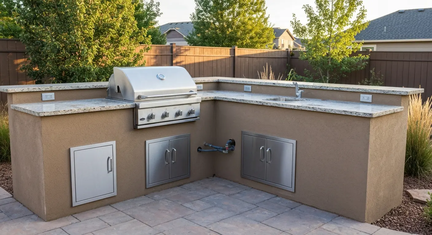 Outdoor kitchen setup