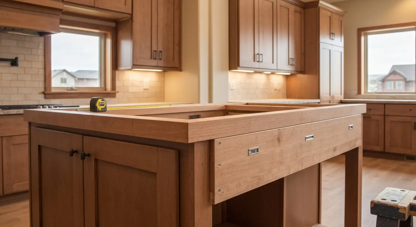 Custom kitchen cabinet installation