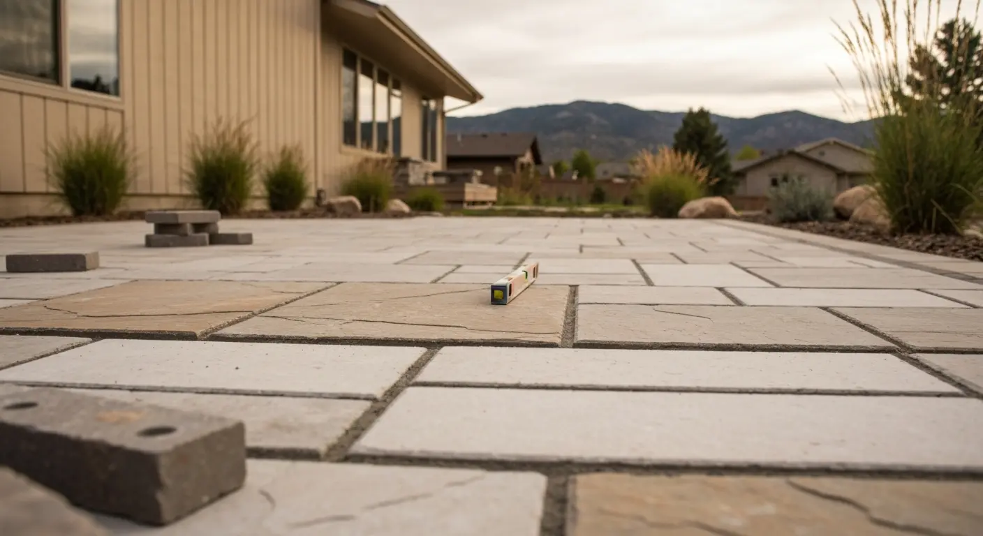Stone paver patio