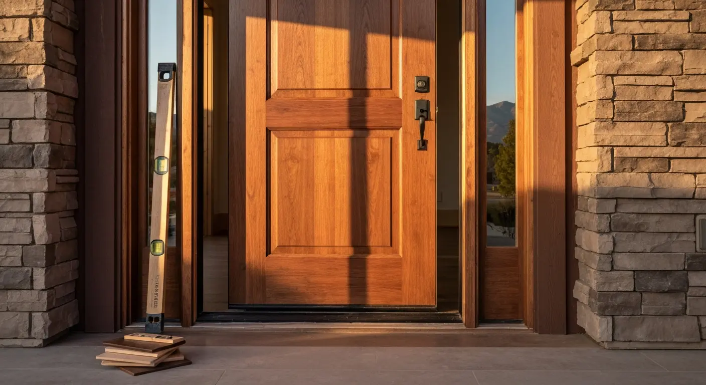 Custom hardwood door and frame