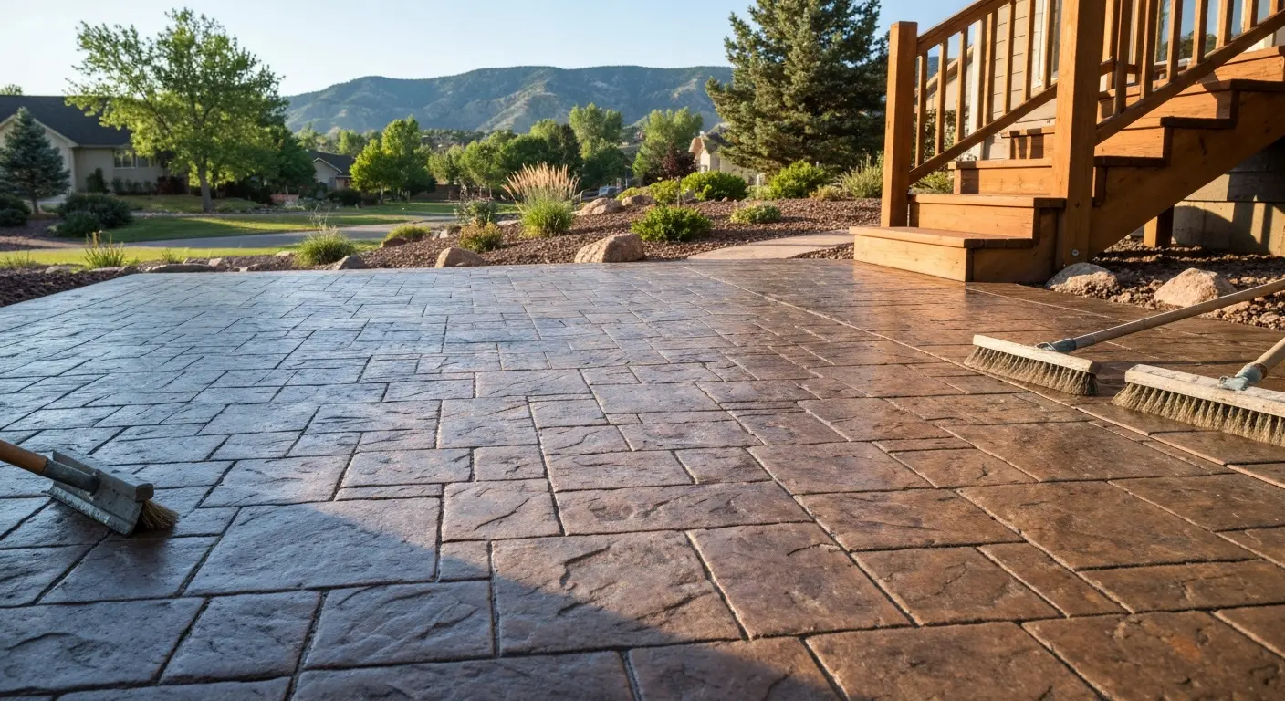 Concrete patio installation