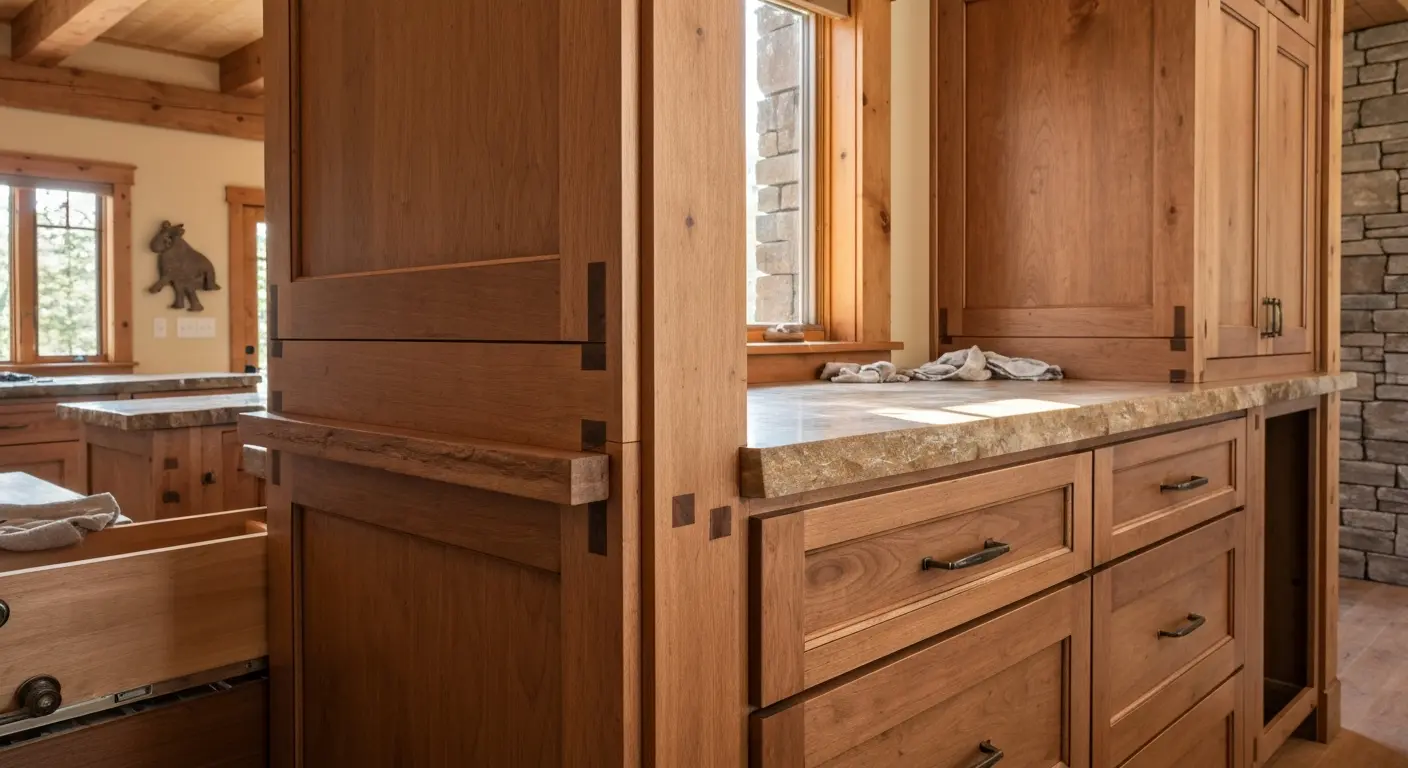 Interior finish details of custom home in Red Feather Lakes
