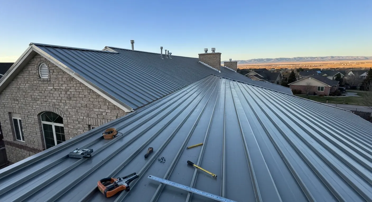 Metal roof installation