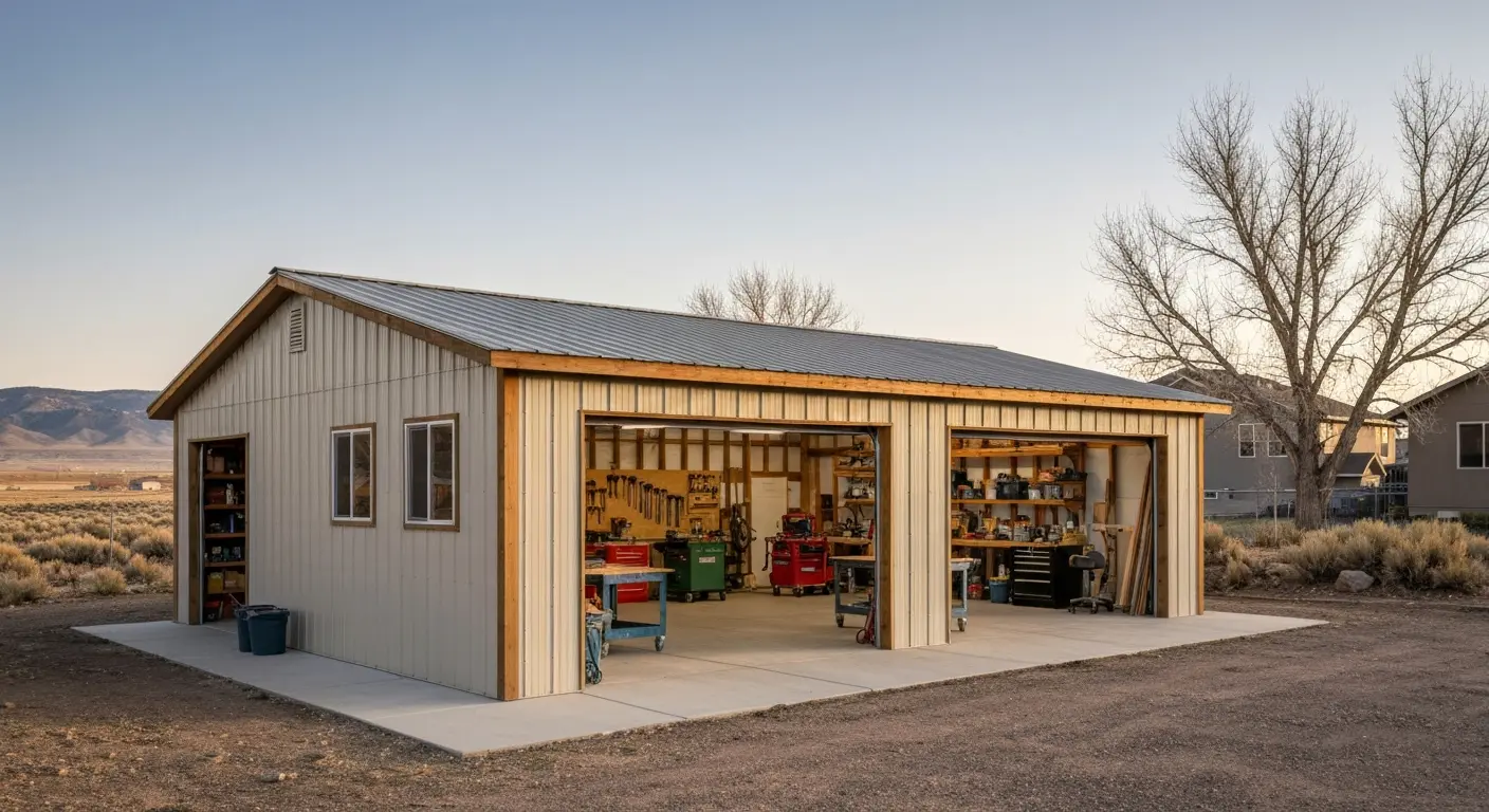 Detached workshop structure