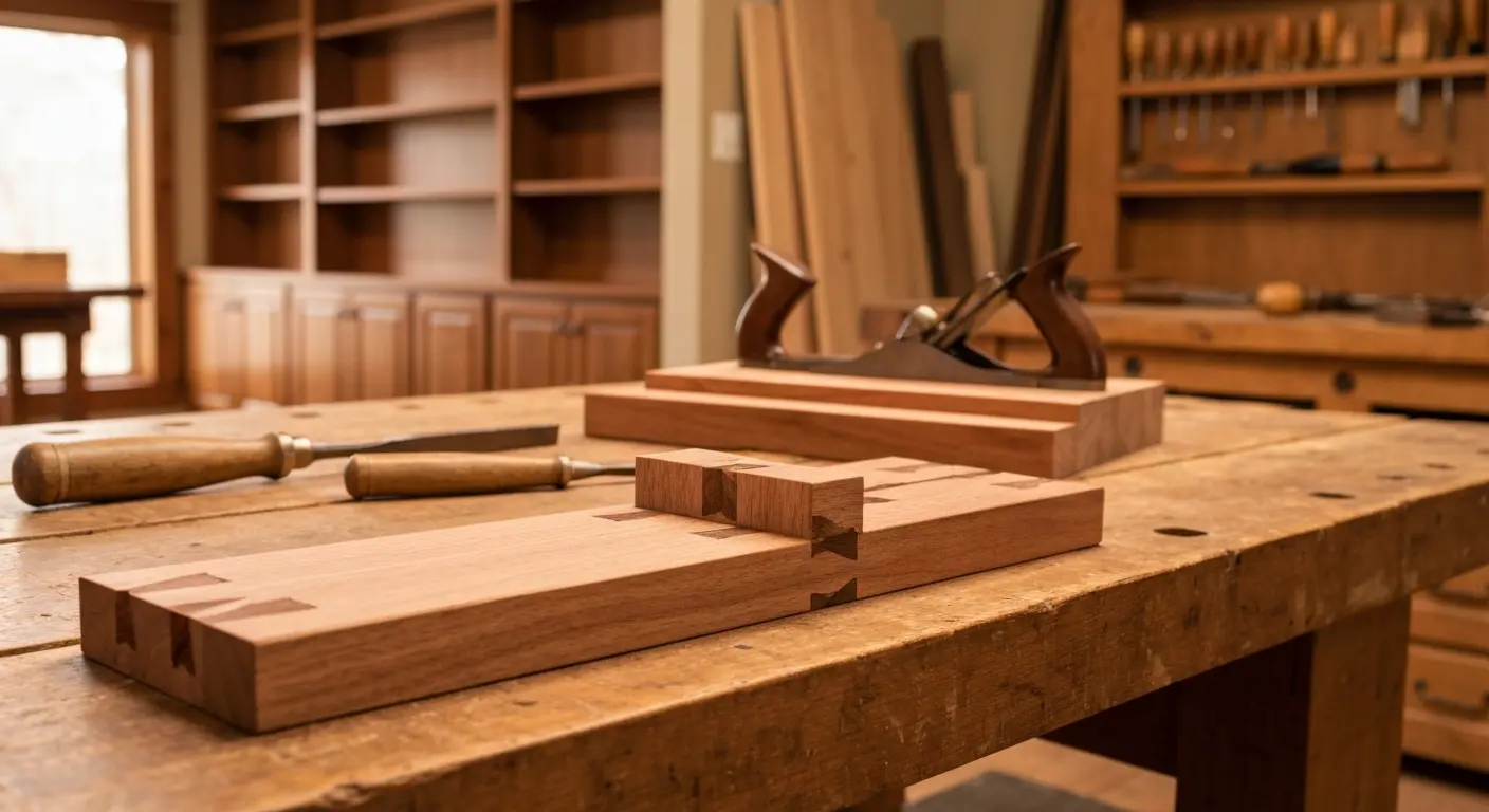Detailed joinery in custom carpentry