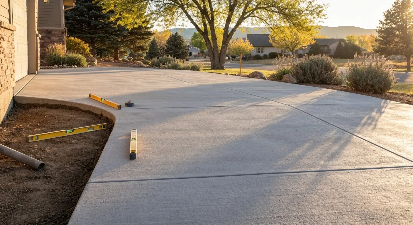 Concrete driveway in Fort Collins