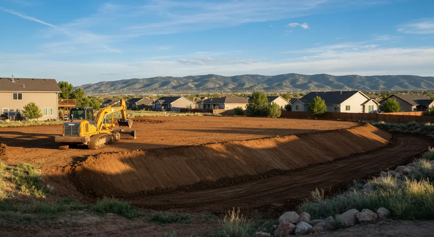 Residential site excavation