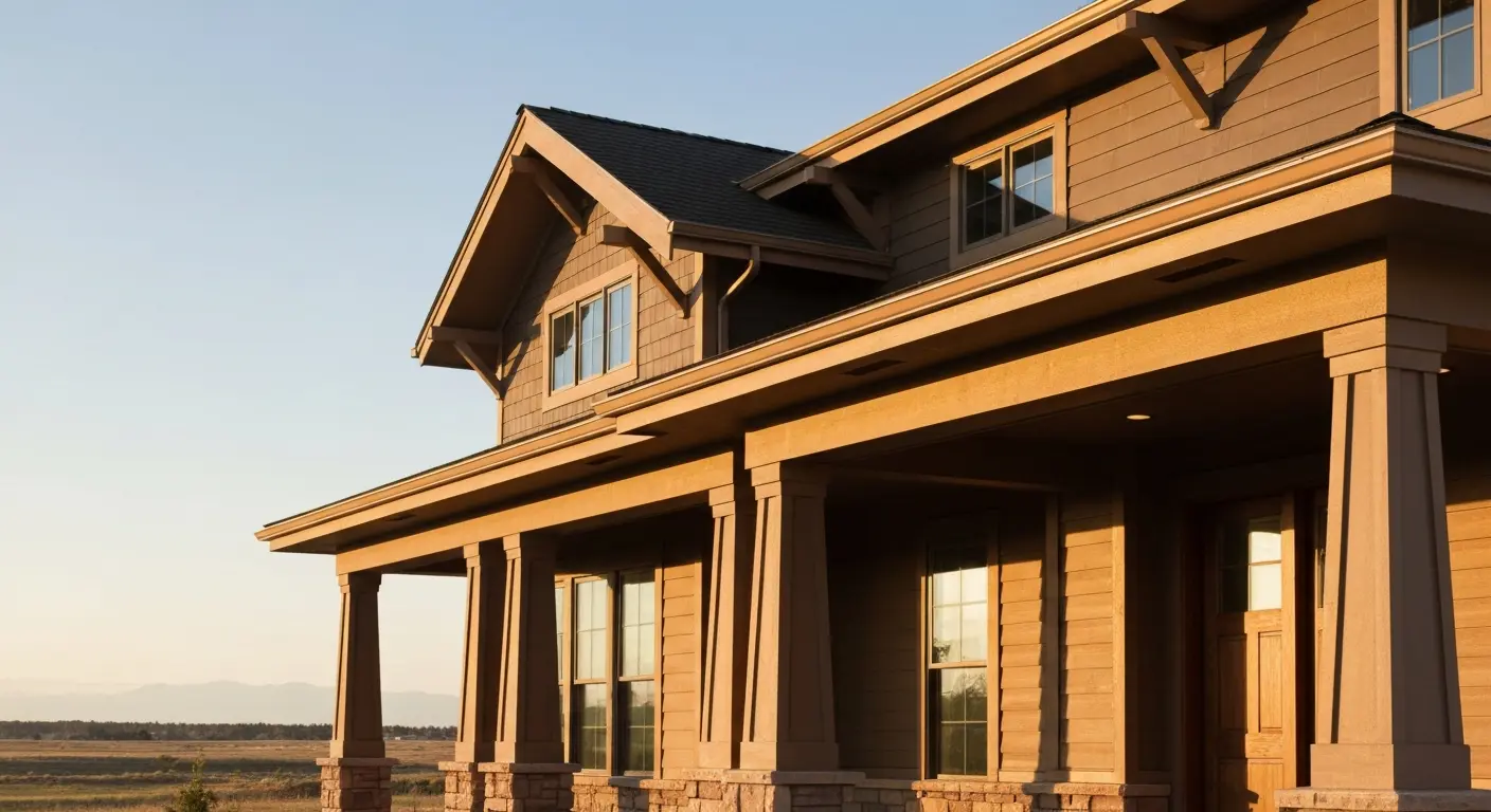 Custom home exterior in Parker neighborhood