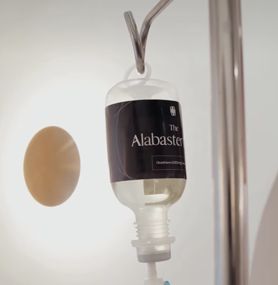 The Alabaster IV drip, prepared for antioxidant and wellness support. The Alabaster IV drip, prepared for antioxidant and wellness support.