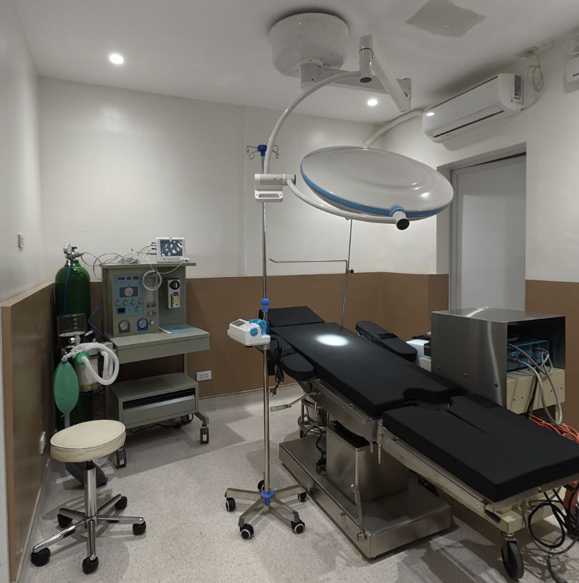 Surgical wing and operating room at MOLD Manila.