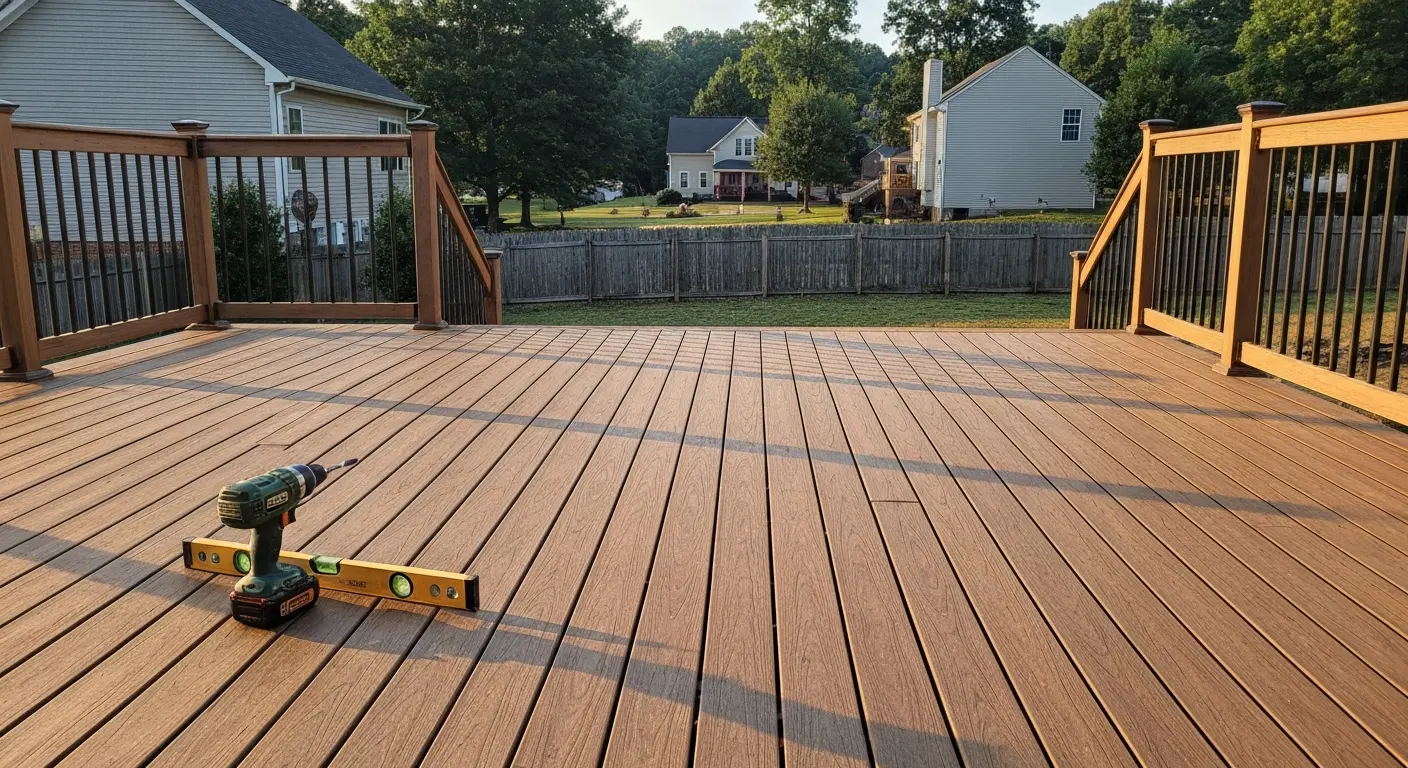 Composite deck installation