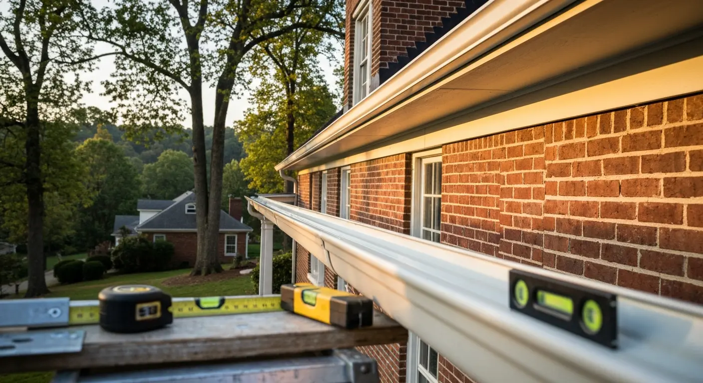 Gutter installation work