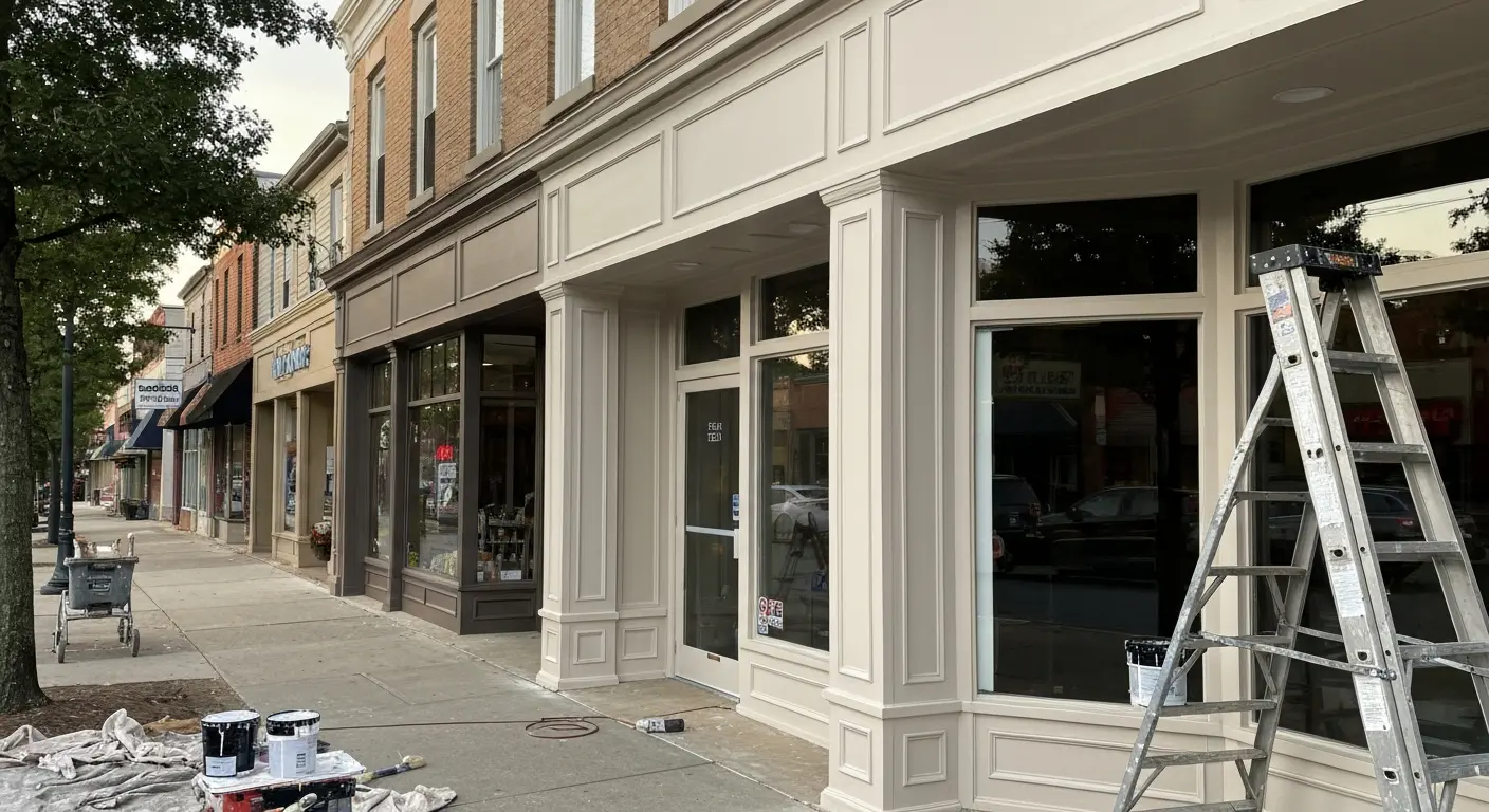 Exterior painting on Parkway property