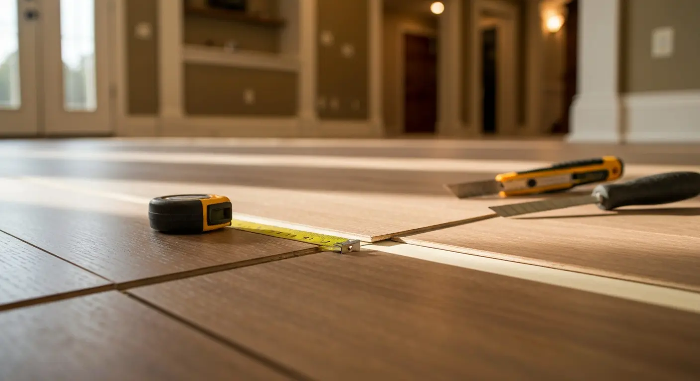 Vinyl flooring with trim and transitions