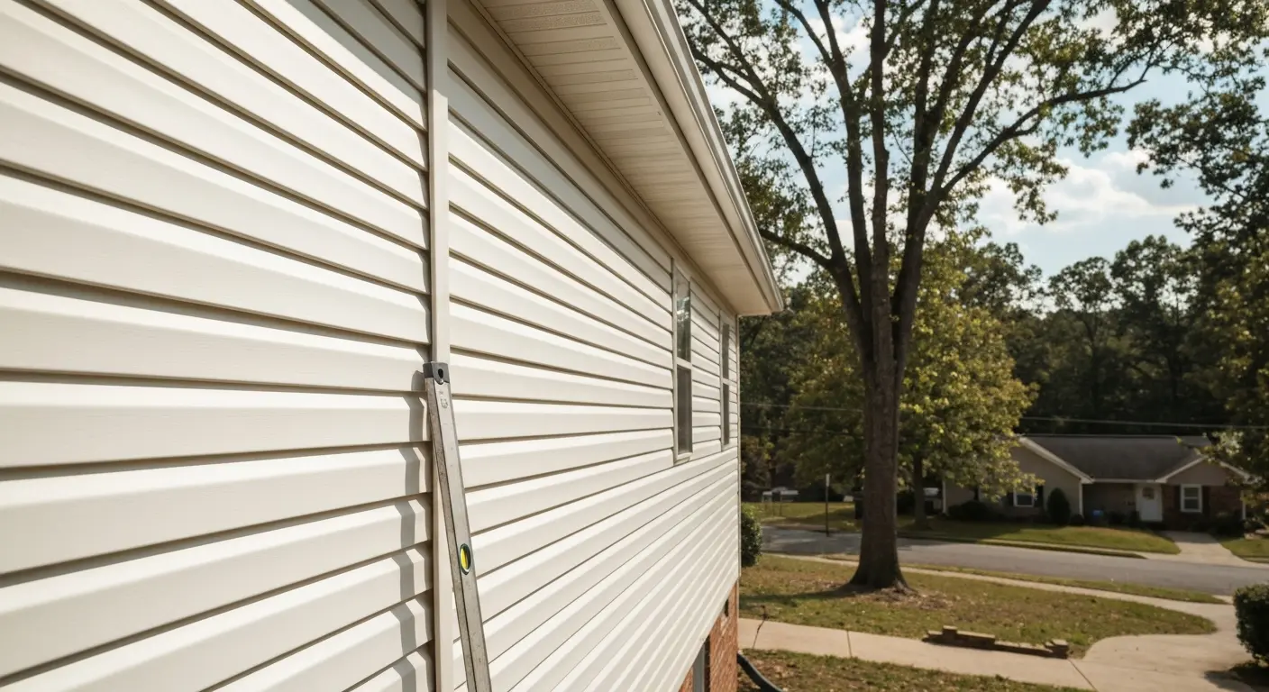 New siding installation