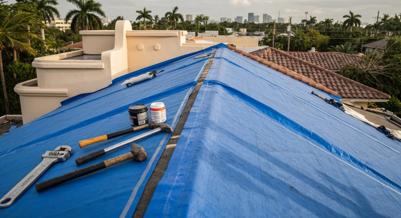Storm damage roof repair