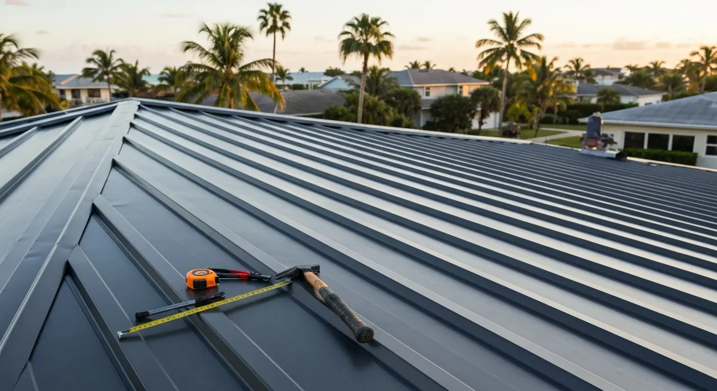 Metal roof installation