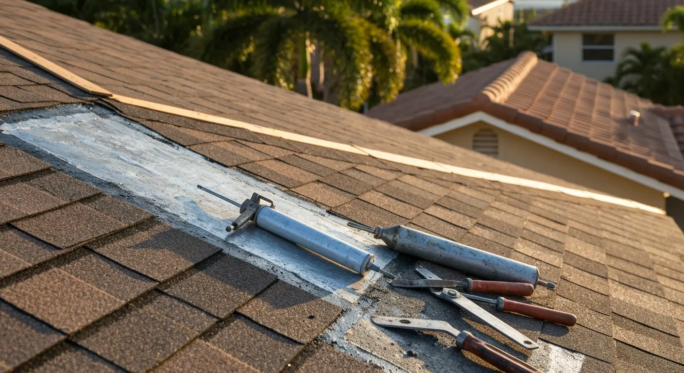 Roof repair work