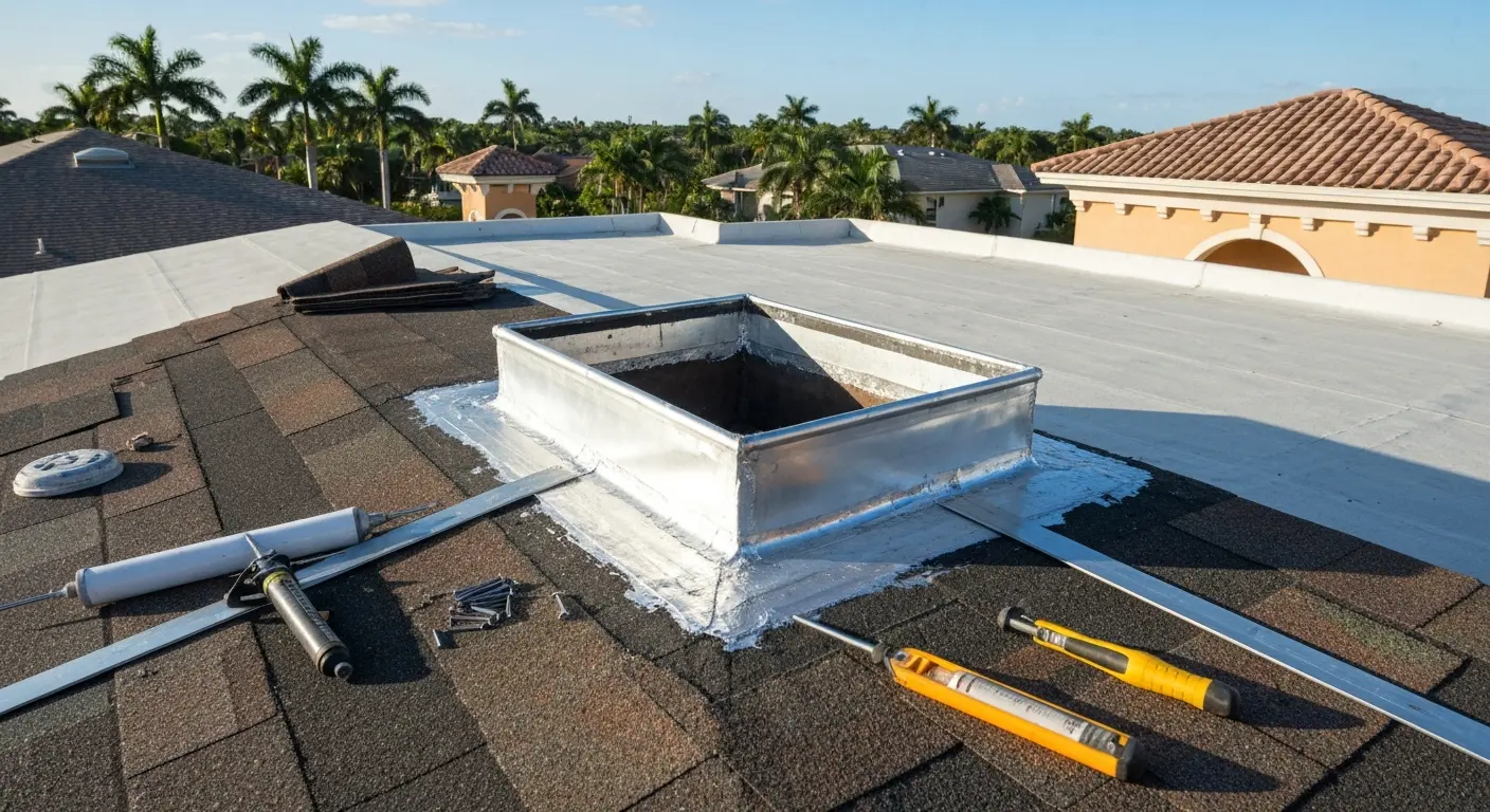 Flashing repair work