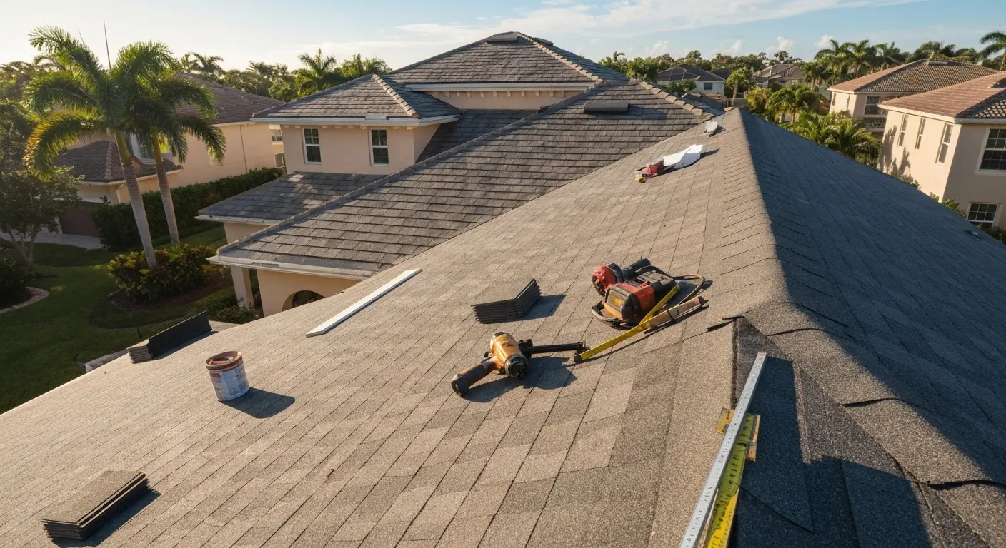 Roofing installation in Weston