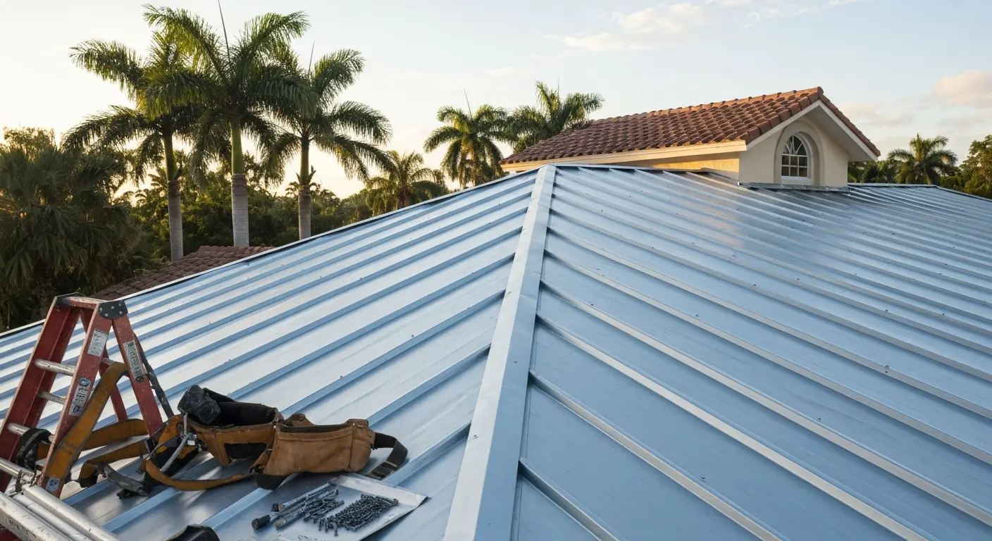 New roof installation