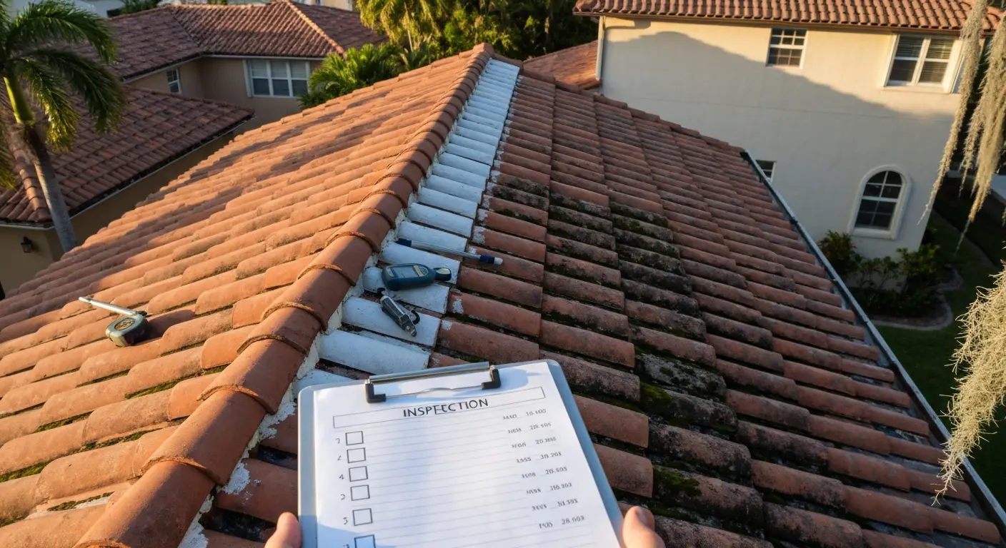 Professional roof inspection in Coral Gables